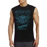 Rock&Roll Aerosmith Kesik Kol / Kolsuz Erkek Tişört - 0 Siyah - 2XL