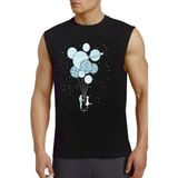 Rock&Roll Balon Gezegenler Siyah Kesik Kol / Kolsuz Erkek T-Shirt - 0 Siyah - M