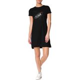 Rock&Roll Ben Nerdeyim Siyah Kısa Kollu Penye T-Shirt Elbise - XS - 000-Siyah