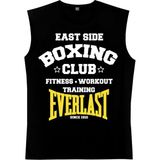 Rock&Roll Boks Kulübü Siyah Kesik Kol | Kolsuz Erkek T-Shirt | Atlet - M