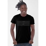 Rock&Roll Çizgili Köpek Siyah Kısa Kollu Erkek T-Shirt - XXL - 02S-Siyah
