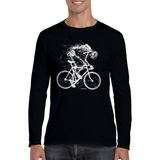 Rock&Roll Daha Hızlı Bisiklet Yaka Siyah Uzun Kollu Penye Erkek T-Shirt