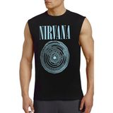 Rock&Roll Daire Daire Nirvana Siyah Erkek Kesik Kol / Kolsuz Tişört - 0 Siyah - M