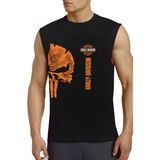 Rock&Roll Harley Ceza Siyah Erkek Kesik Kol / Kolsuz Tişört - 0 Siyah - 3XL