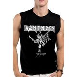 Rock&Roll Iron Maiden Siyah Kesik Kol / Kolsuz Erkek Tişört - 0 Siyah