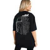 Rock&roll Kaskda Yoda Oversize Siyah Kadın Tişört - M - L