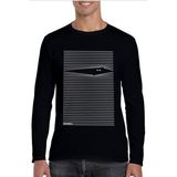 Rock&Roll Noluyo Ya Bisiklet Yaka Siyah Uzun Kollu Penye Erkek T-Shirt - XL