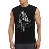 Rock&Roll Paltolu Joker Siyah Kesik Kol | Kolsuz Erkek T-Shirt | Atlet - M - 02S-Siyah