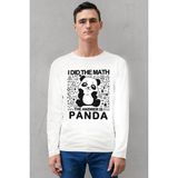 Rock&roll Panda Cevabı Beyaz Bisiklet Yaka Uzun Kollu Penye Erkek T-Shirt - M