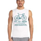 Rock&Roll Rock &roll Bisiklet Hastası Beyaz Kesik Kol | Kolsuz Erkek Tshirt | Atlet - XL