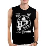 Rock&Roll Rock &roll Chicago Racing Siyah Kesik Kol | Kolsuz Erkek Tshirt | Atlet