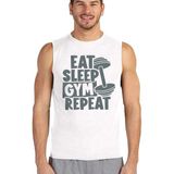 Rock&Roll Rock &roll Gym Hayatı Beyaz Kesik Kol | Kolsuz Erkek Tshirt | Atlet - XL