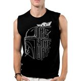 Rock&Roll Rock &roll Kaskda Yoda Siyah Kesik Kol | Kolsuz Erkek Tshirt | Atlet - 3XL