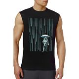 Rock&Roll Rock &roll Uzay Yağmuru Siyah Kesik Kol | Kolsuz Erkek Tshirt | Atlet