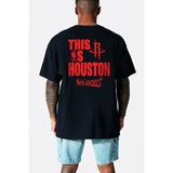 Rock&roll Rockets Basketbol Oversize Siyah Erkek Tişört - XS - S