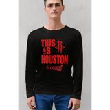 Rock&roll Rockets Basketbol Siyah Bisiklet Yaka Uzun Kollu Penye Erkek T-Shirt