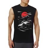 Rock&Roll Tokyo Drift Siyah Kesik Kol | Kolsuz Erkek T-Shirt | Atlet - 2XL
