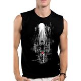 Rock&Roll Yalnız Kovboy Siyah Kesik Kol | Kolsuz Erkek T-Shirt | Atlet - M