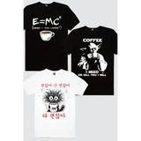 Rock&Roll Yoda Kahvesi, Enarjik Kahve, Sabah Kahvesi 3'lü Kadın Tshirt Eko Paket - Çok Renkli - XL