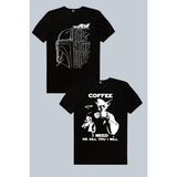 Rock&Roll Yoda Kahvesi, Kaskda Yoda 2'li Kadın Tshirt Eko Paket - Çok Renkli - XS
