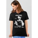 Rock&roll Yoda Kahvesi Kısa Kollu Siyah Kadın Tişört - 0 Siyah - XL