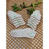 Rocks For Bambu Patik Kadın 12 Çift Dikişsiz Çorap - 36 - 40 - Bej