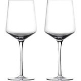 Rocks Kristal Camdan Kırmızı Şarap Kadehi, 40 Cl, 2'li Set, Şeffaf - Çok Renkli - Standart