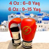 Rocky Çocuk Boks Kicboks Muay Thai Eldiveni 4-6 Oz Junior Kidz Boks Eldiveni - Kırmızı