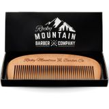 Rocky Mountain Barber Company Saç tarağı - Ahşap Anti-Statik ve Takılmayan El Yapımı Fırça, Sakal, Baş Saçı, Bıyık, Hediye Kutusunda Tasarımlı