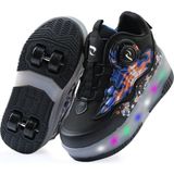 Rocky Sport Flames Çocuk Patenli, Işıklı Rahat Siyah-Saks ve Günlük Ayakkabı&sneaker | Yeni Model Tarz Patenli Kaykay Ayakkabı - 30