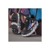 ROCKY SPORT Flames Çocuk Patenli Işıklı Tekerlekli Spor Ayakkabı & Siyah-Saks Kaykay Ayakkabı 4 Teker