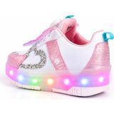 Rocky Sport Kanatlı Kız Çocuk Patenli, Işıklı, Rahat Mor Spor Ayakkabı&sneaker | 4 Teker Kaykay Ayakkabı - Pembe - 32