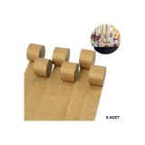roco paper Altın Krapon Kağıdı Rulosu, Çiçek Yapım, Parti, El İşi Süsleme Kağıdı, 6 Adet, 4.5 Cm x 22 Metre