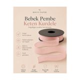 roco paper Bebek Pembe Keten Kurdele 2,5cmx20Metre, Hediye Paketi ve Hobi Şeridi, Ambalaj ve Süsleme Kurdelesi