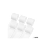 roco paper Beyaz Krapon Kağıdı Rulosu, 6’lı Paket, Çiçek Yapım, Parti, El İşi Süsleme Kağıdı, 4.5 Cm x 22 Metre