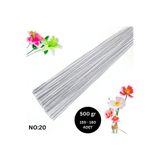 roco paper Beyaz Yapay Çiçek Teli, No:20 (1.2 Mm) - Çiçek Aranjman Yapım Teli, 500 gr (150-160 Adet), 60 Cm