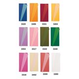 roco paper Çift Taraflı Alman Krapon Kağıdı 12li Set, Çiçek Yapım Kağıdı, 90gr 25x125 Cm, Karışık Renkler