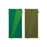 Roco Paper Çift Taraflı Alman Krapon Kağıdı 2li Set, 90GR 25X125 Cm,eğrelti Otu&çimen Yeşili,yaprak&yosun Yeşil