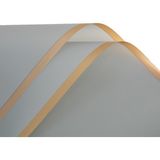 Roco Paper Co. Çiçek Ambalaj Kağıdı - Gri - Altın Kenarlı - Mat Opp 58 x 58 cm - 20 Adet
