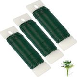 Roco Paper Co. Çiçek Sarma Teli Çok Amaçlı Çiçek Yapım ve Bağlama Teli 3'lü Set 105 Metre 0.64 mm Çap Yeşil