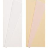 Roco Paper Co. Çift Taraflı Alman Krapon 2li Set, Çiçek Yapım KAĞIDI,90GR 25X125 Cm, Beyaz&beyaz,beyaz&açık Şeftali
