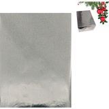 Roco Paper Co. Hologramlı Kuşe Hediye Paketleme Kağıdı, Metalik Mat Ambalaj Kağıdı, 2li, Gümüş, 70X100 cm