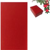 Roco paper Co. İtalyan Premium Kraft Hediye Paketleme Kağıdı, Paket Ambalaj Kağıdı, No:551, Kraft & Kırmızı - 70x200 cm - Renkli