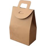 Roco Paper Co. Kraft Kınalık Çerezlik El Geçme Çanta No:1 - 5.5X7X4 cm 50 Adet - 5.5 x 7 x 4 cm