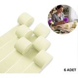 Roco Paper Co. Krem Şerit Krapon Kağıdı Rulosu, Çiçek Yapım, Parti, El Işi Süsleme Kağıdı, 6 Adet, 4.5 cm x 22METRE