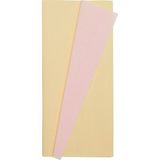 Roco Paper Co. Premium Alman Çift Taraflı Krapon, Çiçek Yapım KAĞIDI,90GR 25X125 cm %130 Esneme, Beyaz&açık Şeftali