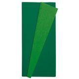 Roco Paper Co. Premium Alman Çift Taraflı Krapon, Çiçek Yapım KAĞIDI,90GR 25X125 cm %130 Esneme, Eğrelti Otu&çimen Yeşili