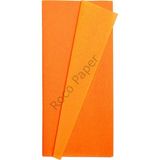 Roco Paper Co. Premium Alman Çift Taraflı Krapon, Çiçek Yapım KAĞIDI,90GR 25X125 cm %130 Esneme, Sarı & Turuncu