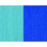 Roco Paper Co. Premium Alman Çift Taraflı Krapon, Çiçek Yapım KAĞIDI,90GR 25X125 cm %130 Esneme, Turkuaz&royal Mavi