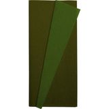Roco Paper Co. Premium Alman Çift Taraflı Krapon, Çiçek Yapım KAĞIDI,90GR 25X125 cm %130 Esneme, Yaprak&yosun Yeşil